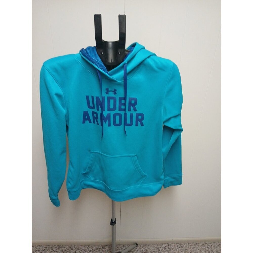 Under armour Women LARGE Fleece‎ Athletic Hooded SWEATSHIRT Semi-fitted(#N2